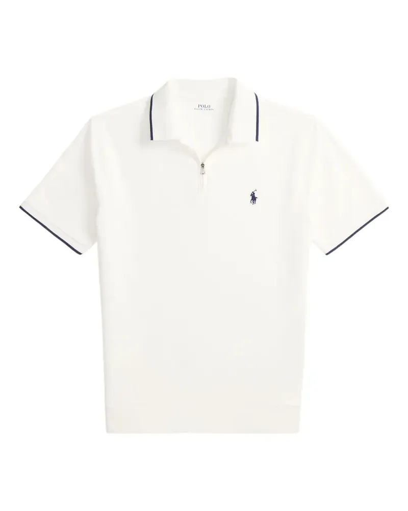 Ralph Lauren zip-fastening contrast-trim polo shirt - Weiß Weiß