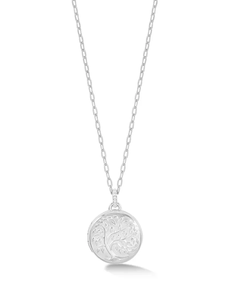 Dower & Hall Tree of Life Halskette mit Anhänger - Silber Silber