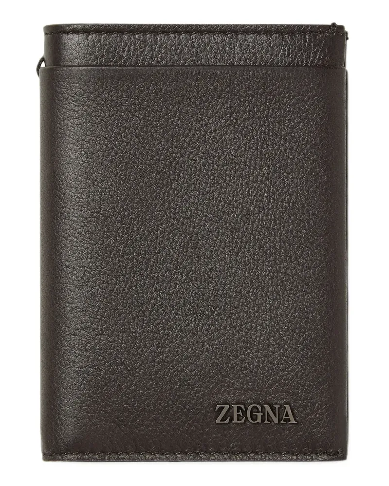 Ermenegildo Zegna Portemonnaie aus Second-Skin-Leder - Braun Braun