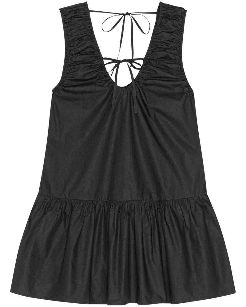 Ganni Ärmelloses Minikleid - Schwarz Schwarz