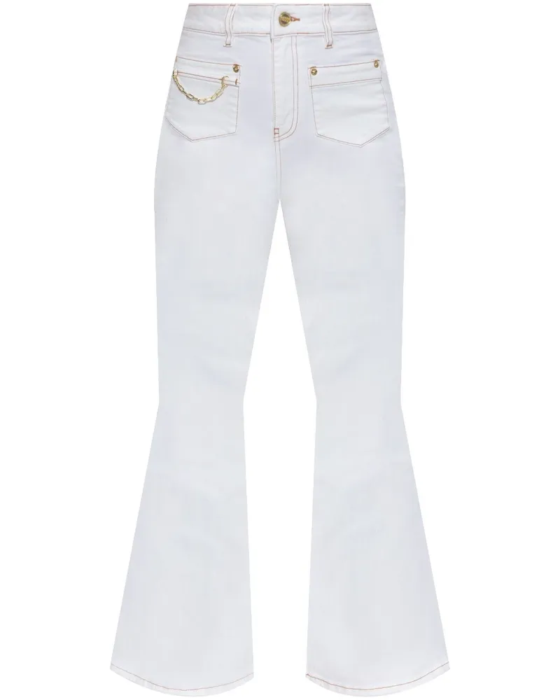 Ganni Ausgestellte Jeans - Weiß Weiß