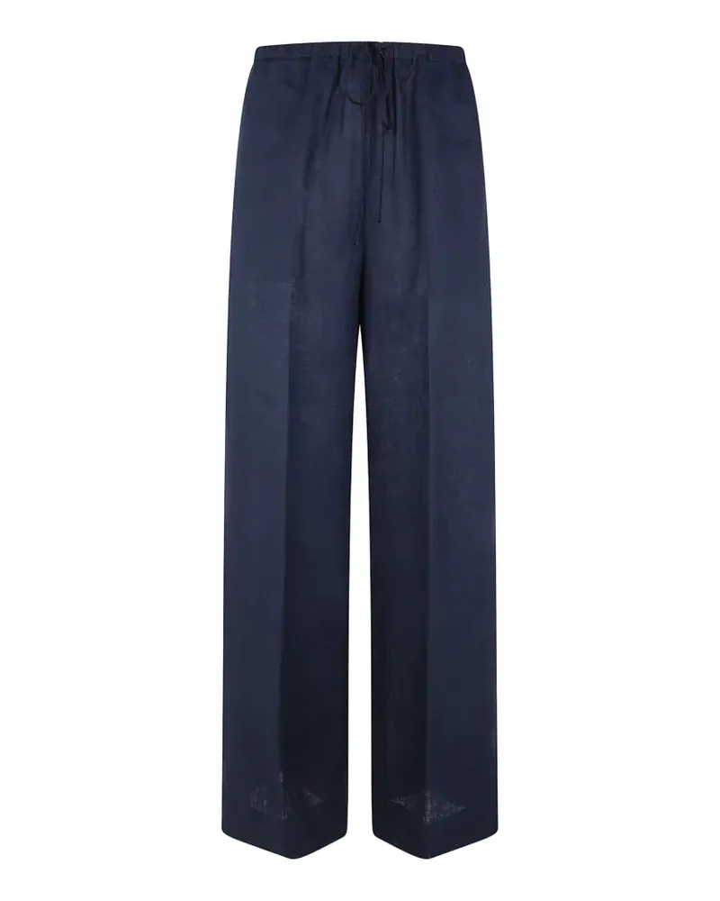 Liviana Conti drawstring linen trousers - Blau Blau