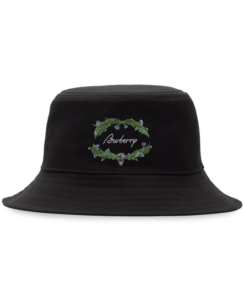Burberry Fischerhut mit Logo-Stickerei - Schwarz Schwarz