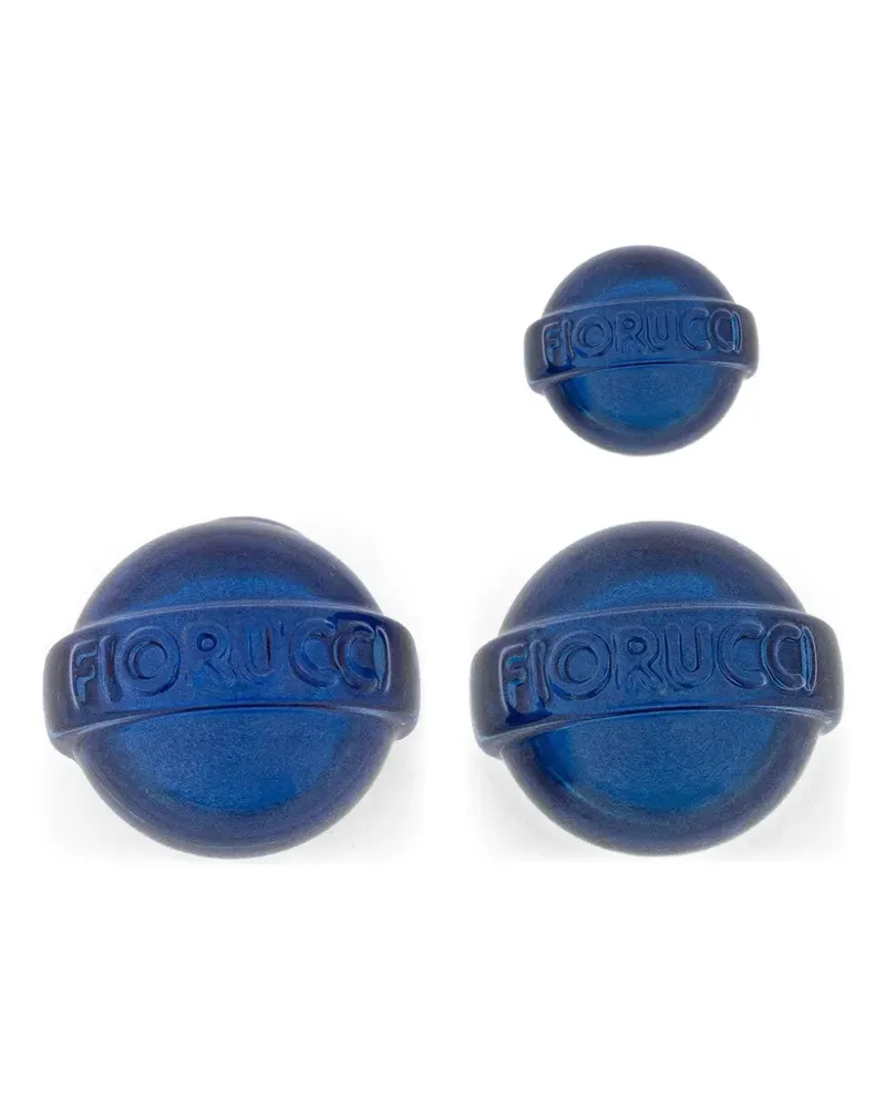 Fiorucci mini Lollipop logo earrings - Blau Blau