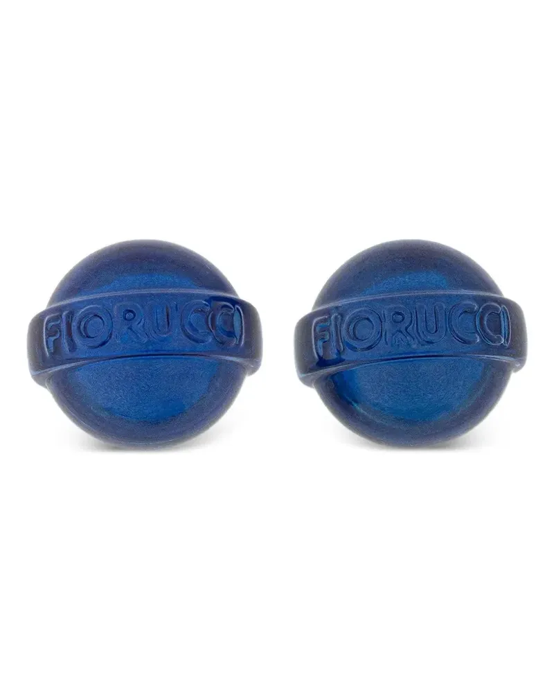 Fiorucci mini Lollipop logo earrings - Blau Blau
