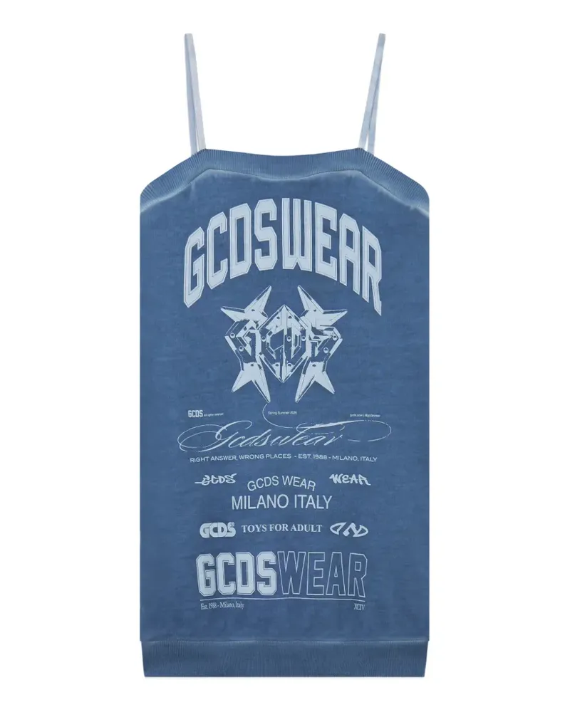 GCDS Minikleid mit Print - Blau Blau