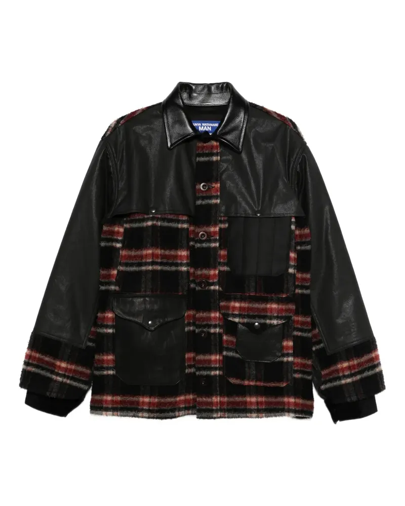 Junya Watanabe plaid panel jacket - Schwarz Schwarz