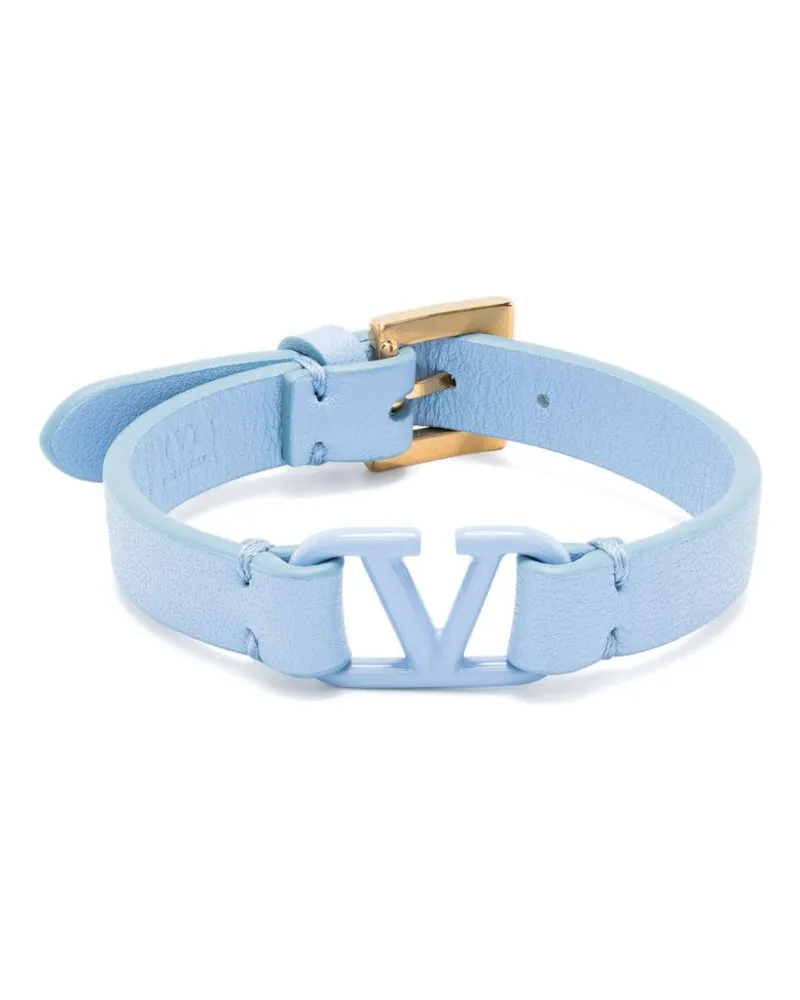 Valentino Garavani VLogo Signature Lederarmband Blau