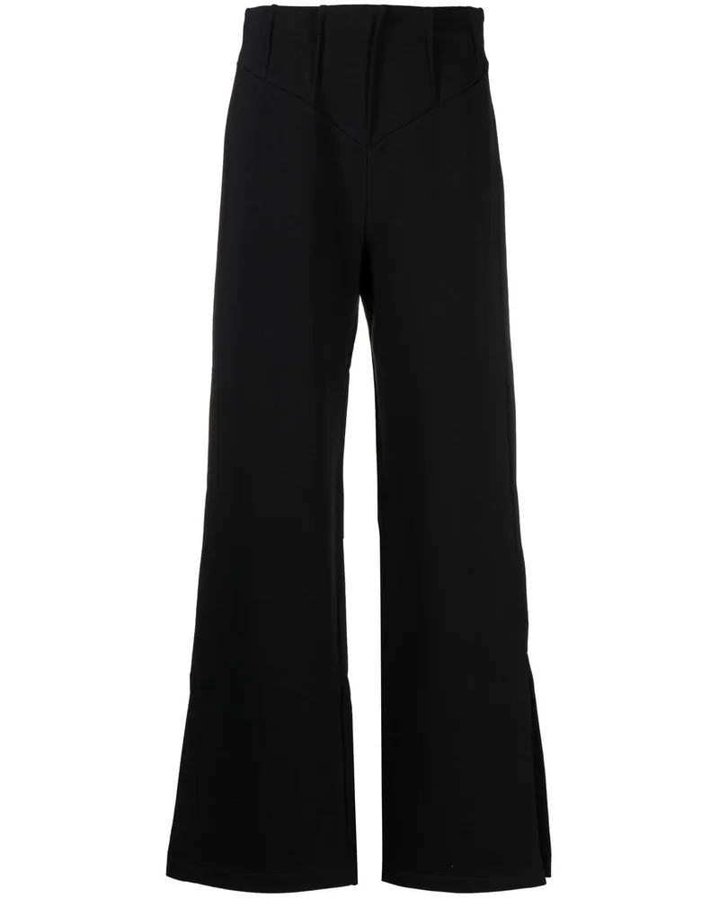 GCDS Jersey-Hose mit weitem Bein - Schwarz Schwarz