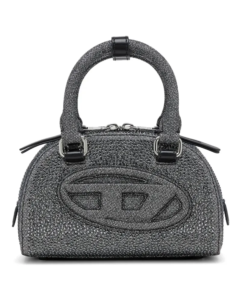 Diesel 1DR Dome Tote Bag mit Strass - Grau Grau
