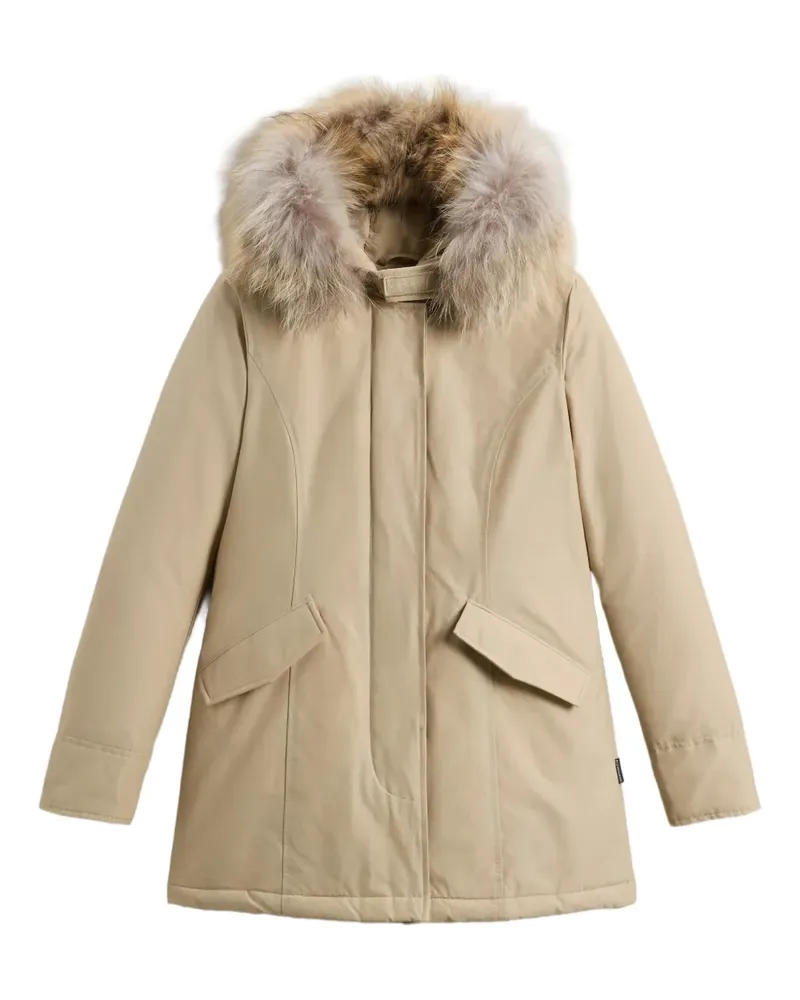 Woolrich fur-trimmed hooded jacket - Nude Nude