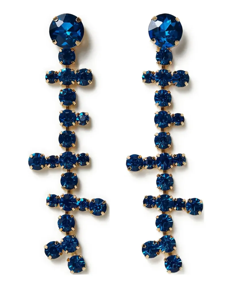 Twin-Set crystal-embellished drop earrings - Gold Gold