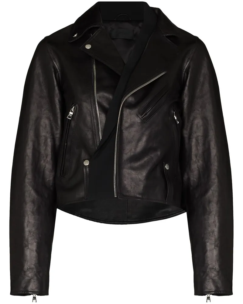 RTA Klassische Bikerjacke - Schwarz Schwarz