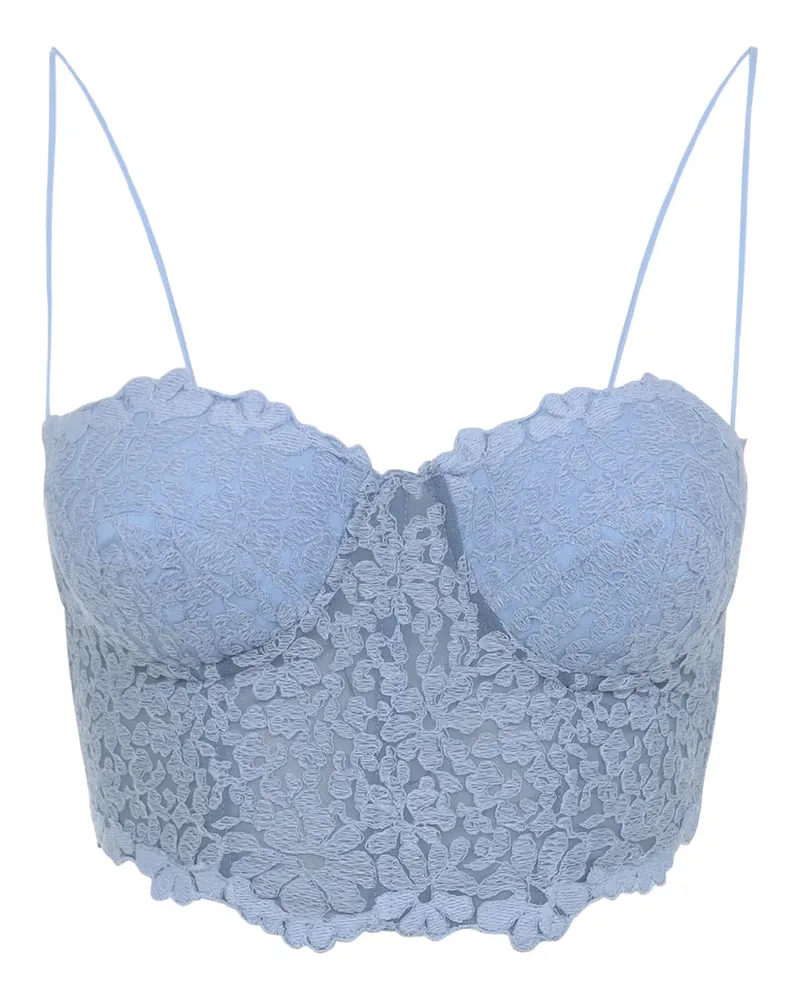Ermanno Scervino floral-lace sleeveless top - Blau Blau