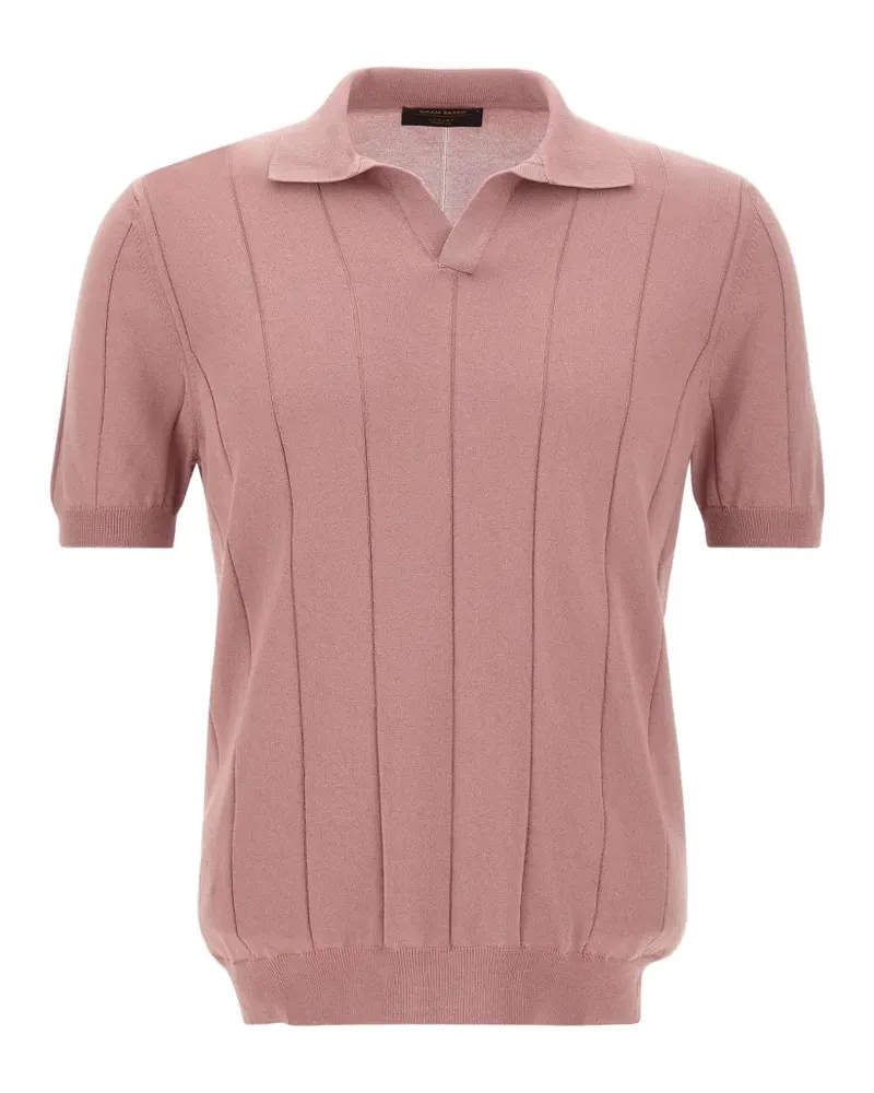 Gran Sasso Tennis M/M Skipper ribbed-knit t-shirt - Rosa Rosa