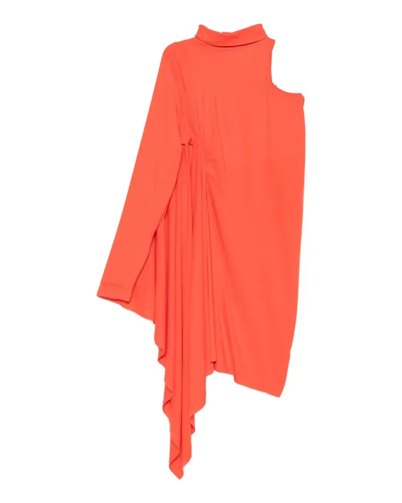 Balenciaga one-shoulder draped mini dress - Orange Orange