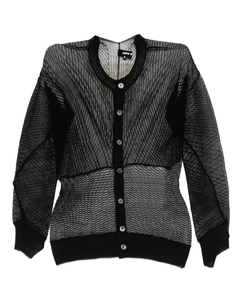 Junya Watanabe mesh cardigan - Schwarz Schwarz