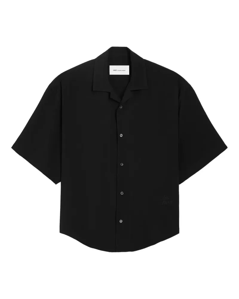 AMI Paris Besticktes Hemd - Schwarz Schwarz