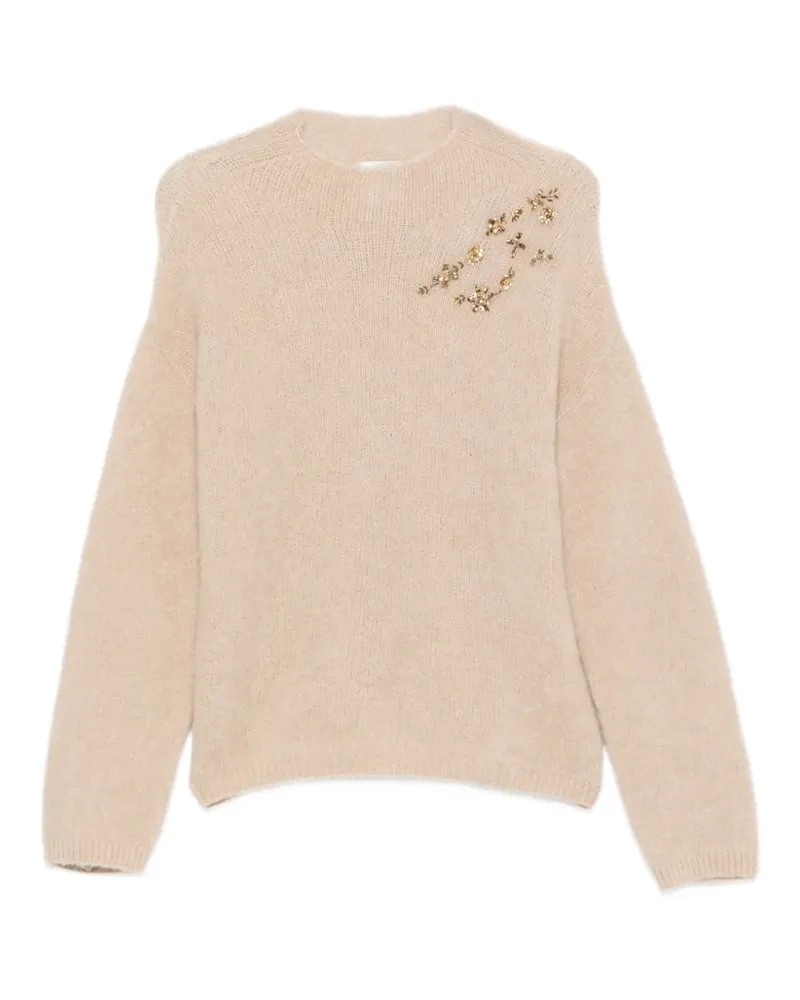forte_forte Pullover mit Perlen - Nude Nude