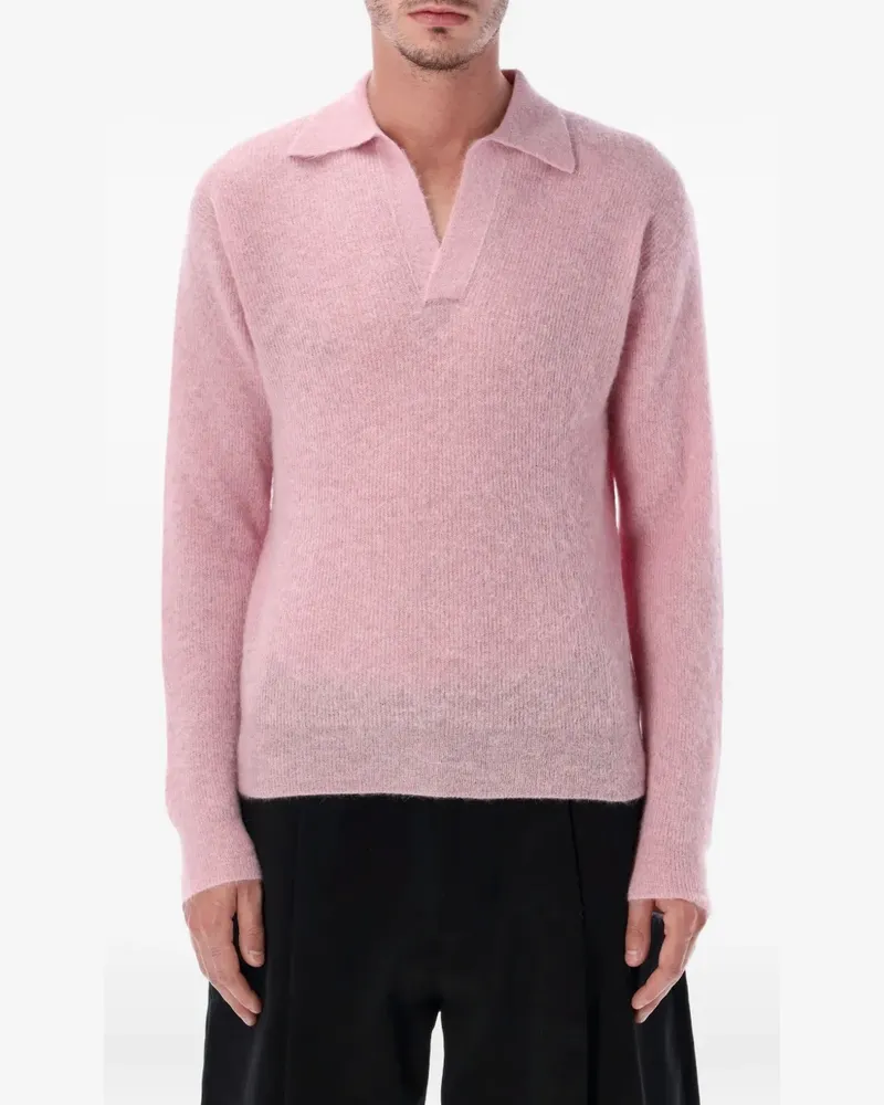 AURALEE collared knitwear - Rosa Rosa