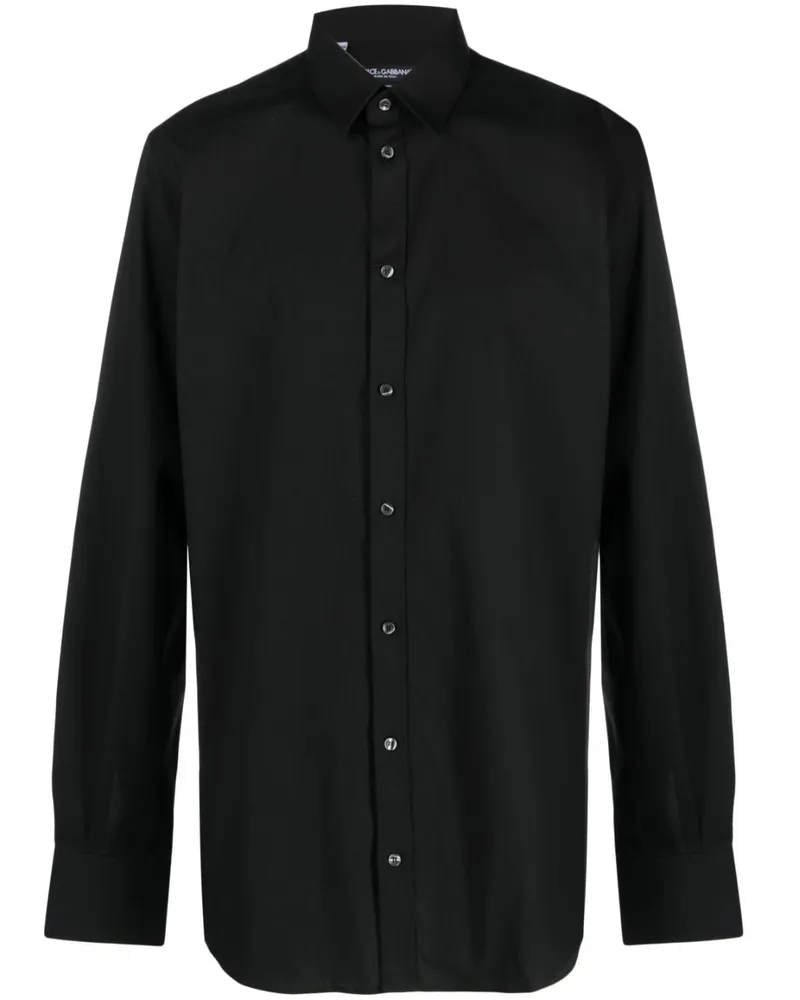 Dolce & Gabbana Langärmeliges Hemd - Schwarz Schwarz