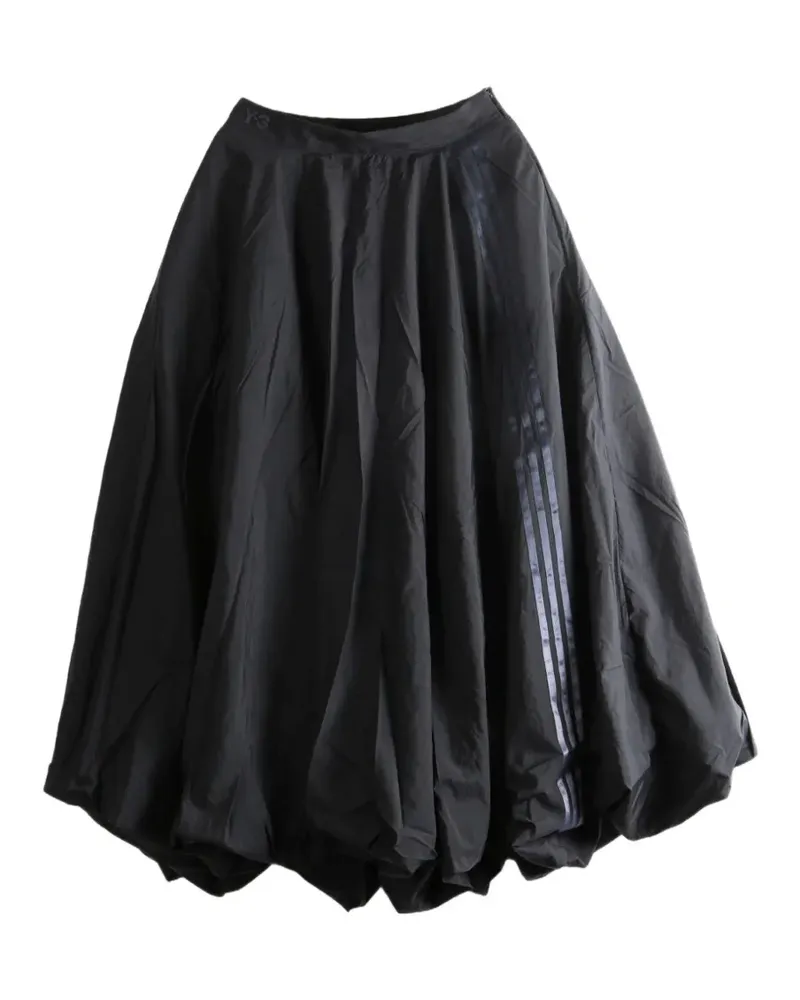 Y-3 stripe-detail balloon maxi skirt - Schwarz Schwarz