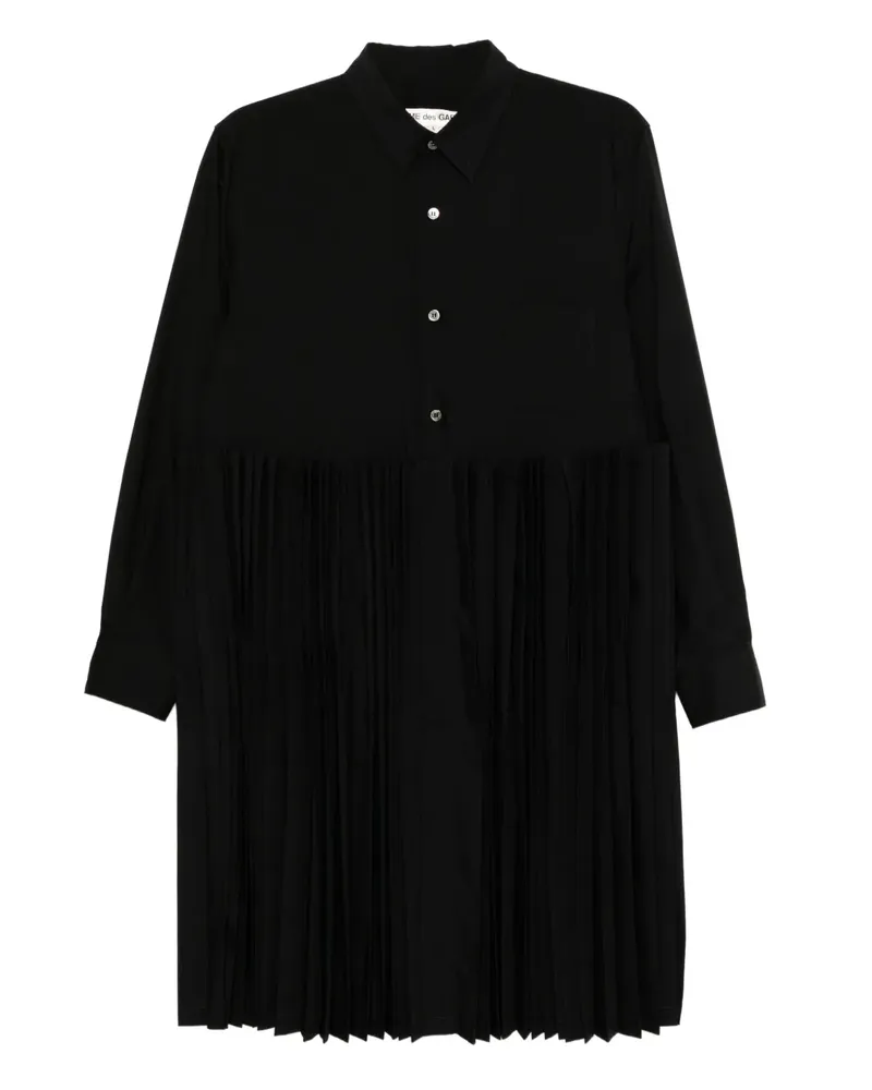 Comme des Garçons Hemd mit Falten - Schwarz Schwarz