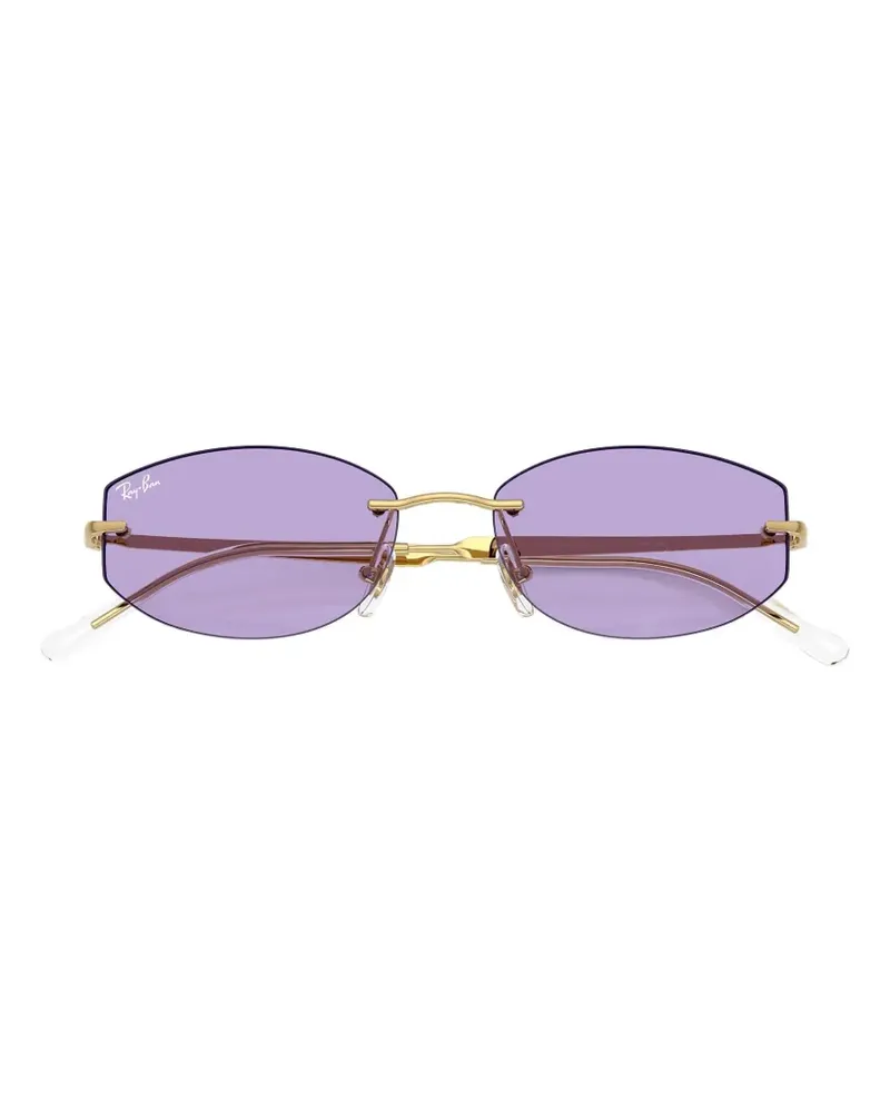 Ray Ban Sonnenbrille mit geometrischem Gestell - Gold Gold