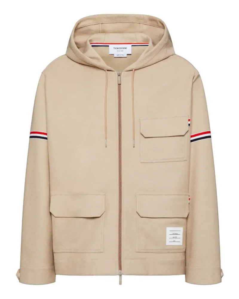 Thom Browne Oversized-Parka mit Armbinden - Nude Nude
