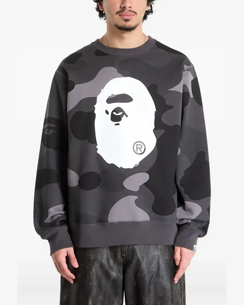 BAPE ape head camouflage sweatshirt - Grau Grau