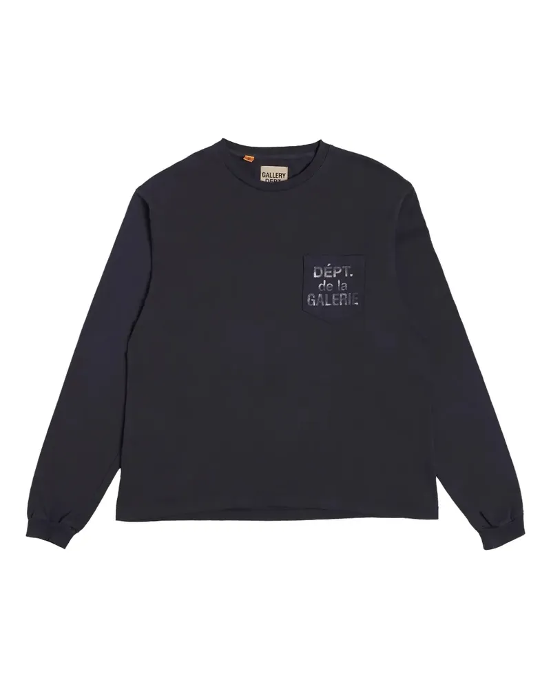 GALLERY DEPT. Langarmshirt mit Tasche - Schwarz Schwarz