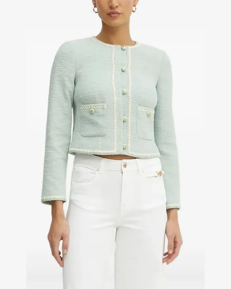 Luisa Spagnoli Verzierte Tweed-Jacke - Grün Grün