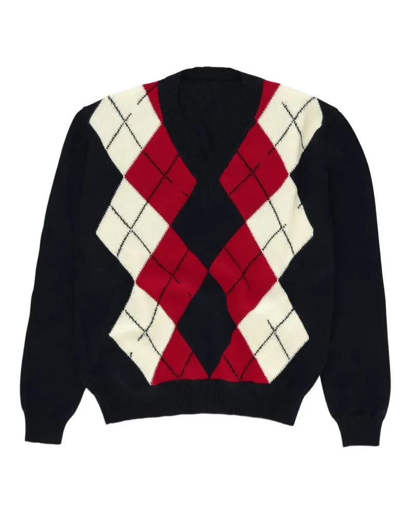 Fortela Cliff diamond-pattern sweater - Blau Blau