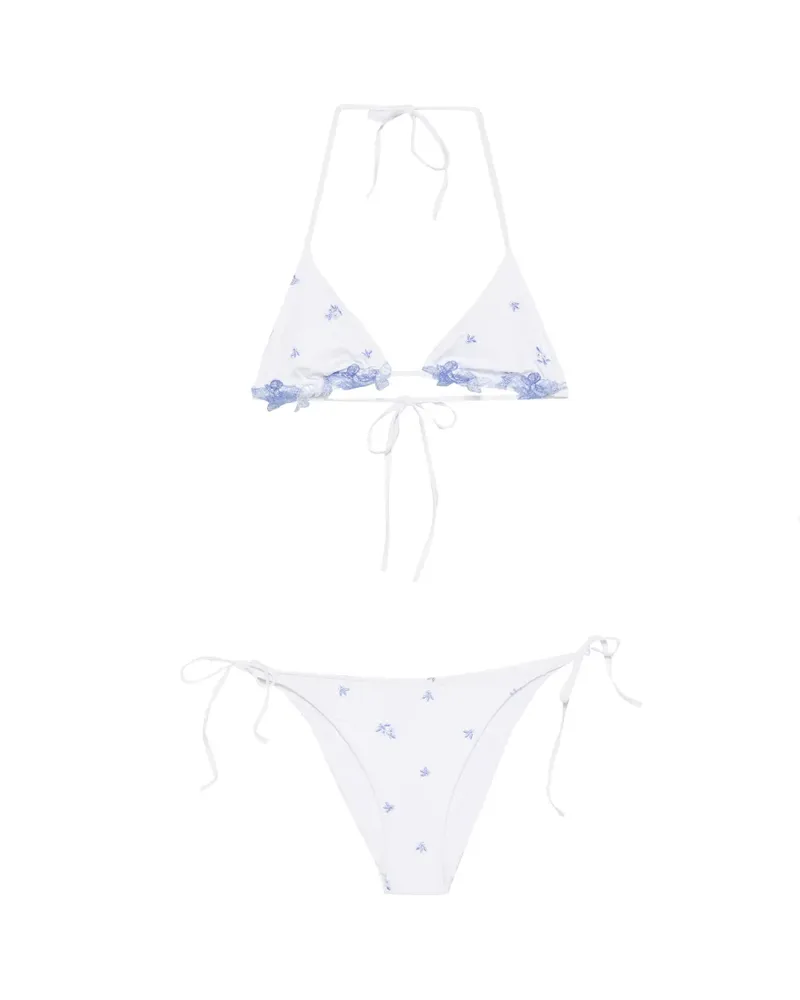 Ermanno Scervino floral-embroidered bikini - Weiß Weiß
