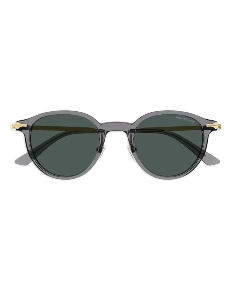 Montblanc Sonnenbrille mit rundem Gestell - Grau Grau