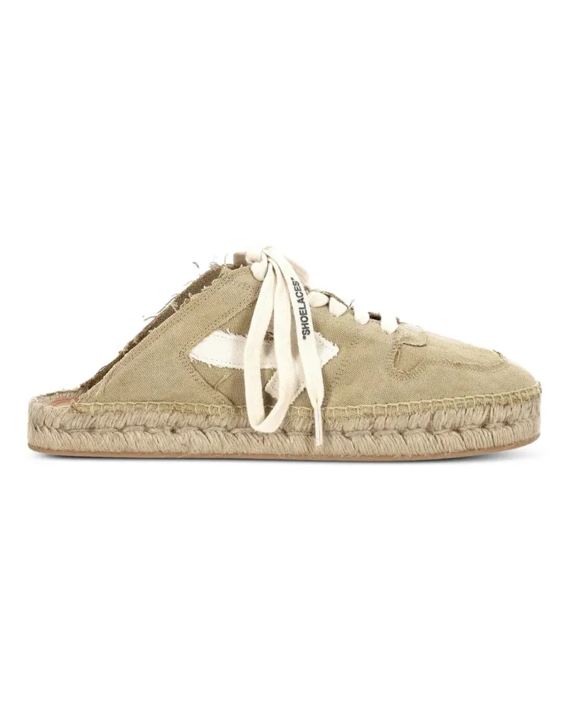OFF-WHITE Ausgefranste Espadrilles mit Schnürung - Nude Nude