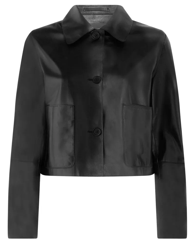 Karl Lagerfeld Klassische Lederjacke - Schwarz Schwarz