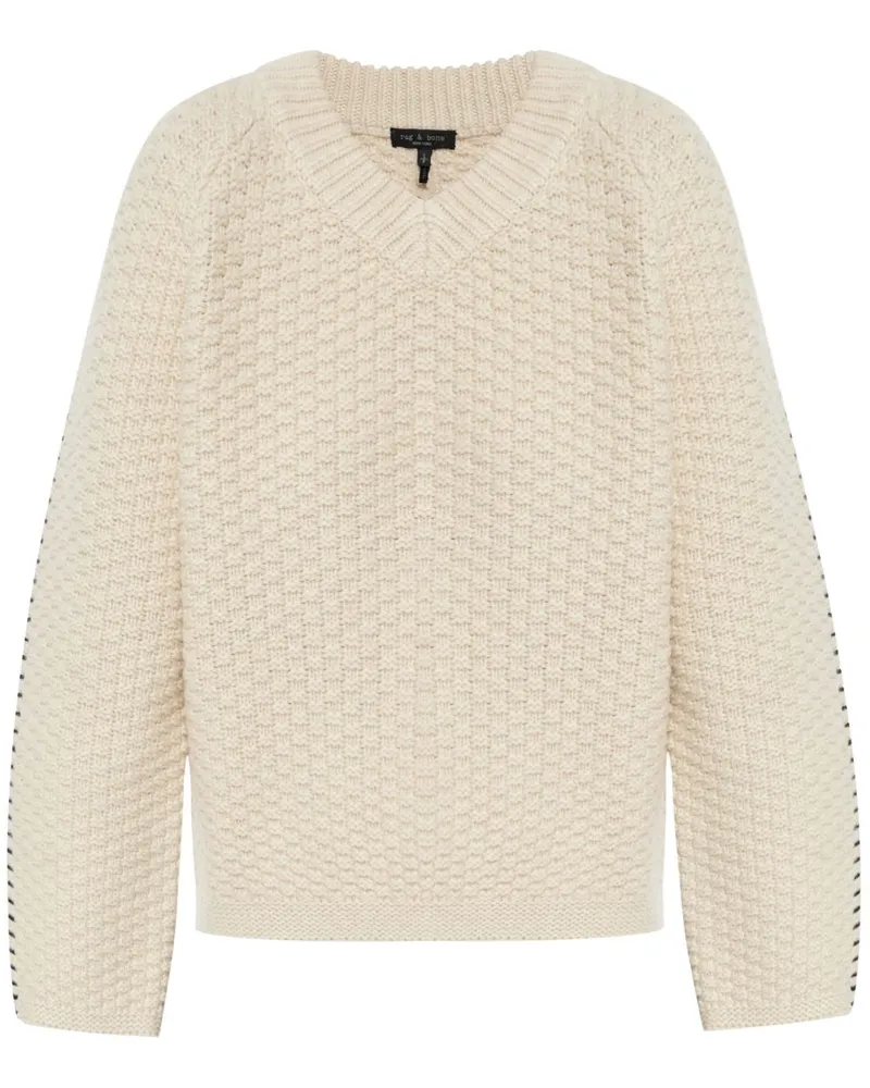 Rag & Bone Pullover in Waffelstrick - Nude Nude
