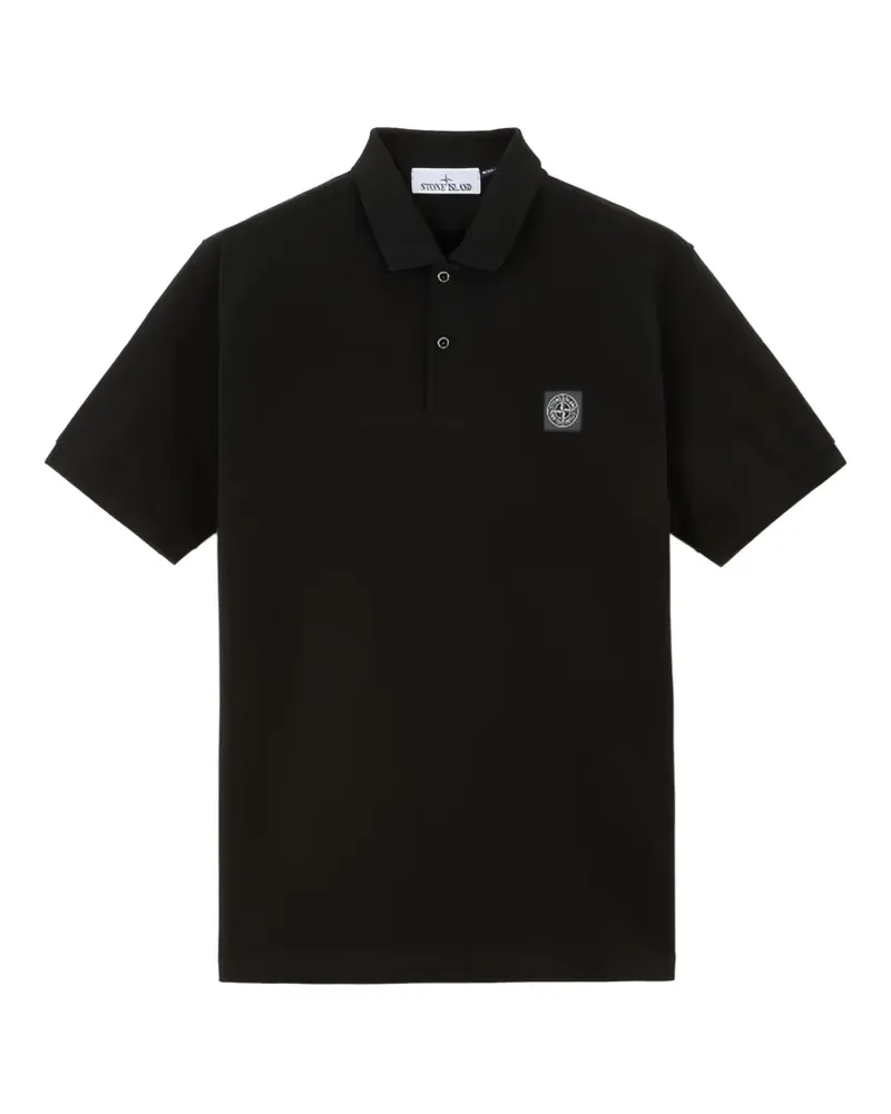 Stone Island Poloshirt aus Piqué - Schwarz Schwarz