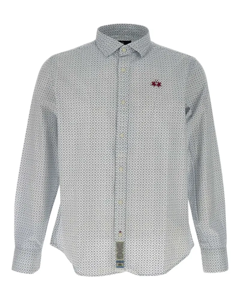 La Martina Hemd mit grafischem Print - Blau Blau