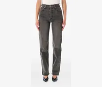 Gerade Ribcage Jeans - Grau