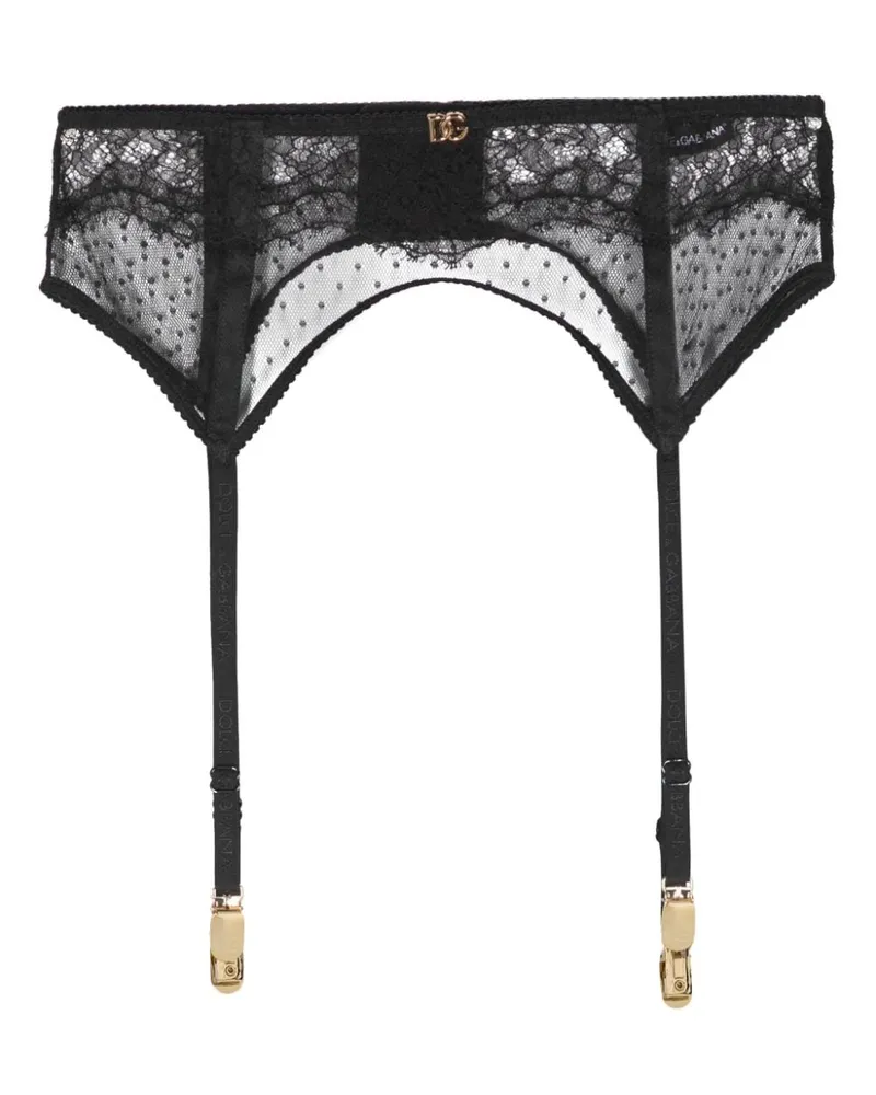 Dolce & Gabbana Gürtel mit DG-Logo - Schwarz Schwarz