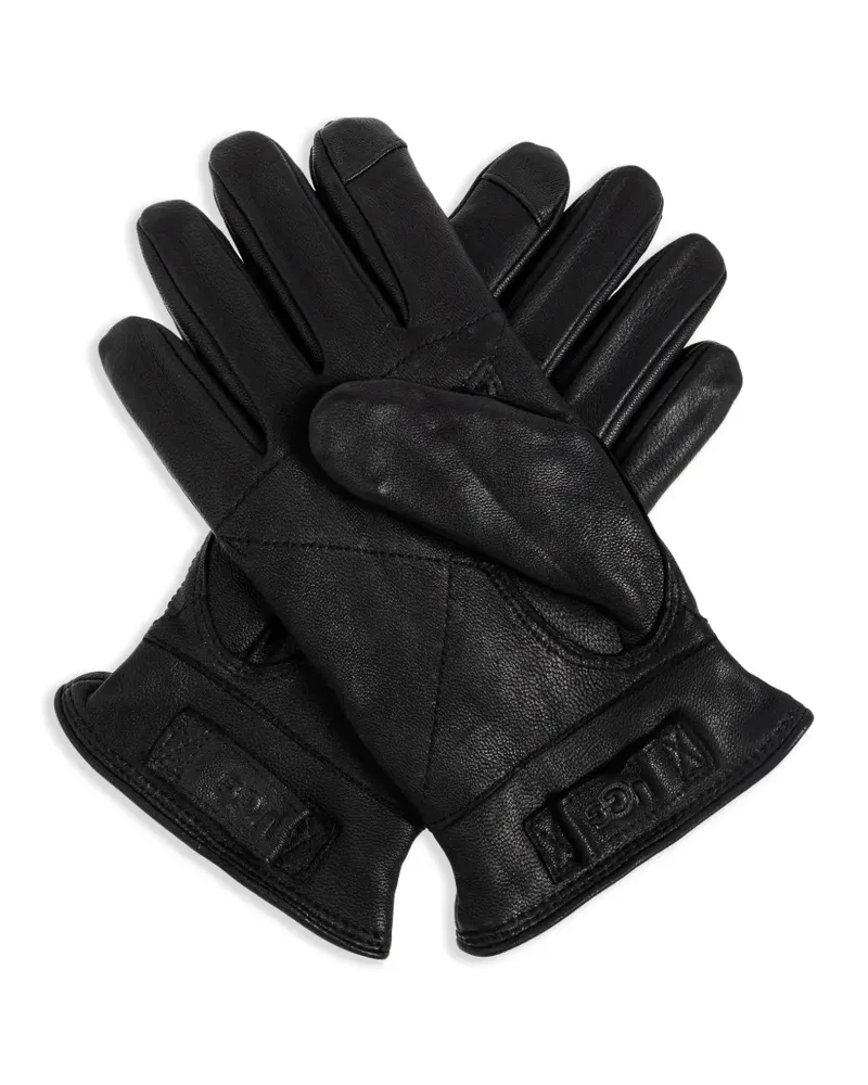 UGG Handschuhe aus Leder mit Logo - Schwarz Schwarz