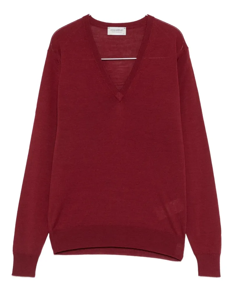John Smedley V-neck sweater - Rot Rot