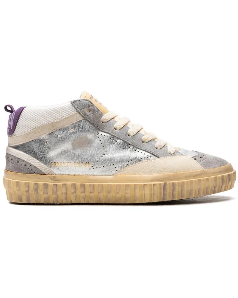 Golden Goose Mid Star Silver/Silver Sconce/Purple Sneakers - Silber Silber
