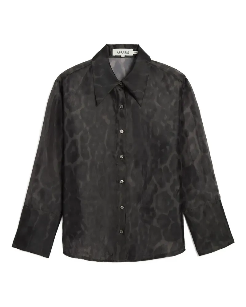 APPARIS Tyra leopard-print shirt - Schwarz Schwarz