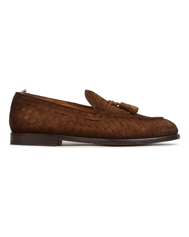 Officine Creative Italia Opera woven tassel loafers - Braun Braun
