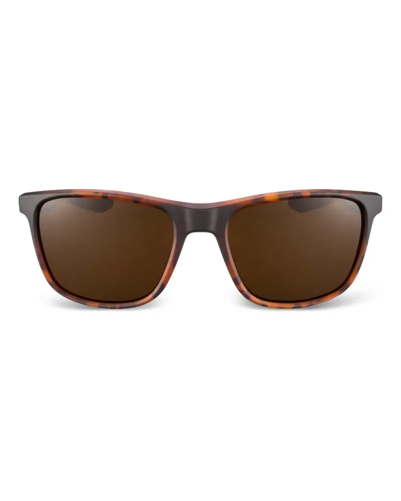 Nike Eckige Sonnenbrille in Schildpattoptik - Braun Braun
