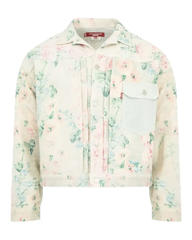 Junya Watanabe Windbreaker mit Blumenprint - Nude Nude