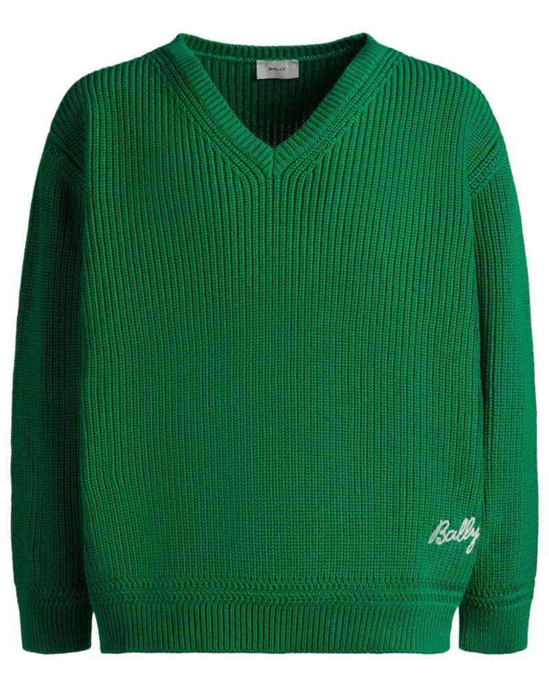 Bally Pullover mit Logo-Stickerei - Grün Grün